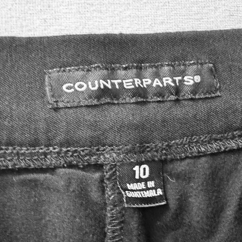Counterparts, Black Scalloped Skorts, Size 10 - Picture 8 of 8